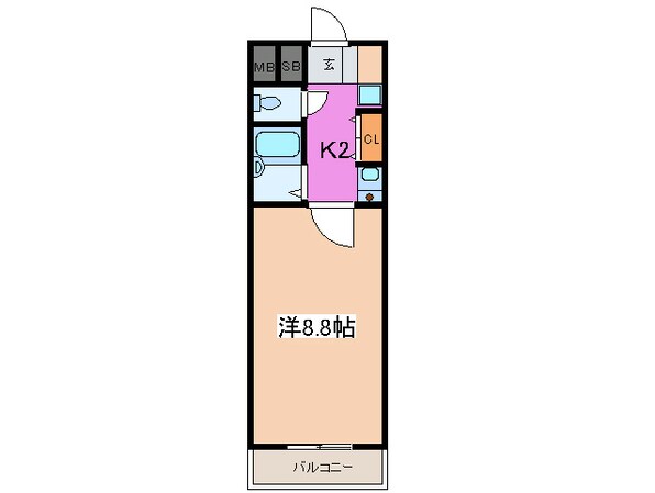 兎我野町聚楽マンションの物件間取画像